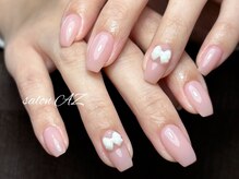 サロン エージー(salon AZ)/ワンカラーにリボン追加