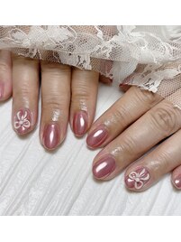 ガーリーなリボンネイル♪