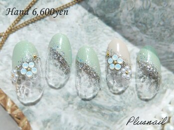 プラスネイル 北千住東口店(PLUS NAIL)/【3088】フラワーネイル