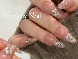 ビジュー×ラメグラデ