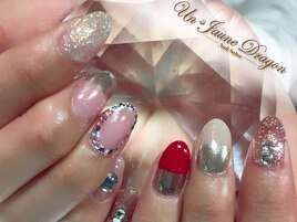 ミラー☆ちぐはぐネイル