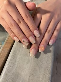 キラキラ細フレンチネイル☆