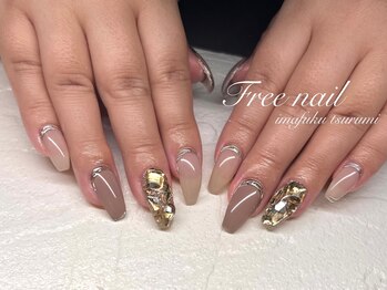 フリーネイル 今福鶴見店(free nail)の写真/【オフ込10本アート￥7800♪】ニュアンス/ワンホン/綺麗めまで“やりたい”が叶う♪
