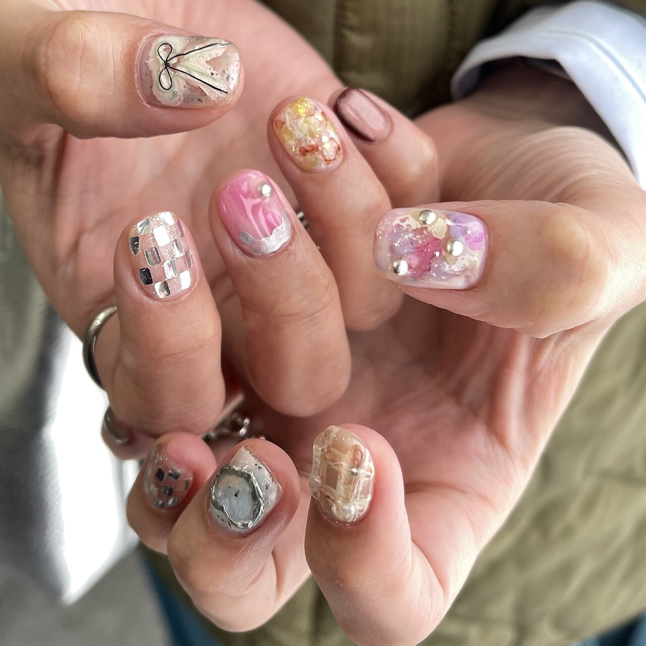 まなたか様ご確認用☆オーダーネイルチップ ☆mon様専用ネイルオーダーご確認用☆ 【公式通販】