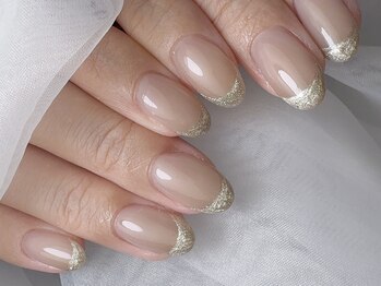 サロン ド ネイル 椿(Salon de nail 椿)/maogel ラメフレンチ