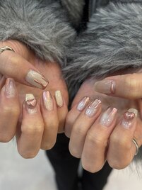 バレンタインネイル