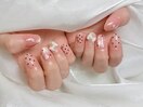 春ドットリボンネイル