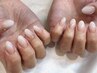 ［ HAND ］オフィス仕様や上品ネイルに！ワンカラーグラデーション+アート2本