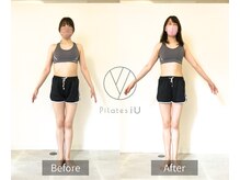 アイユー 住道店(Pilates iU)の雰囲気（【B&A】体重は同じなのに、くびれができました！）