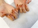 orange brown nail