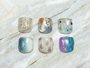 ネイルサロン ラメール(Nail Salon lamer)/フットワンカラー＋選べるアート