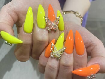 プロテア(protea)/蛍光ロングネイル