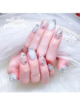 プティポルト(petite porte)/韓国っぽ水色×シルバーネイル☆
