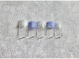 ニュアンス紫陽花ネイル