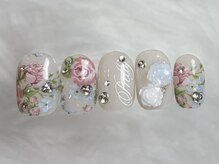 花柄vカットバラ英字¥7500