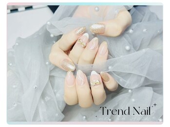 トレンドネイルスタジオ(Trend Nail Studio)/ワンカーに左右４本アート