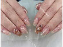 ココナッツネイル/チェックネイル