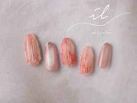 ニュアンス×ぷっくりネイル