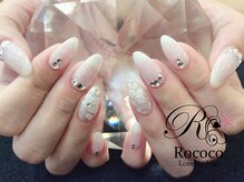 ロココ ラブリヤ ネイル 岡崎店(Rococo Lovelya Nail)/ホワイトフラワーネイル