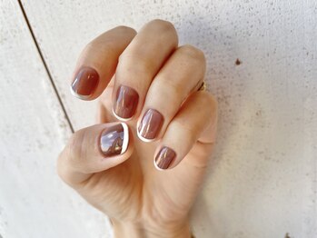 アイラッシュアンドネイル専門店 クラル(CURAR)/シースルー 細フレンチ