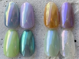 ミラー単色ネイル ¥8500～