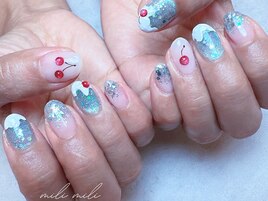 クリームソーダネイル