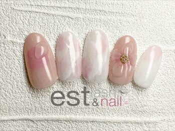 エストラッシュアンドネイル 銀座店(est lash&nail)/サクラぷっくりネイル