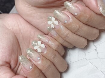 シキナ(shikina)/ラメグラ　リボン　シンプル