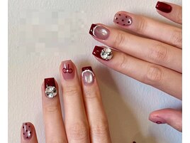 クリスマス/冬ネイル/ツイード