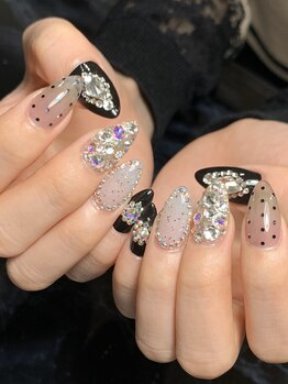 レディグリッター(Lady glitter)/ブラック×ストーン