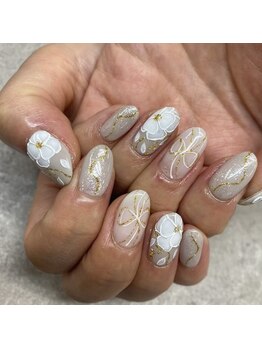 ネイルサロンファストネイルプラス 新宿店(FAST NAIL PLUS)/2024夏ネイル【フラワーネイル】