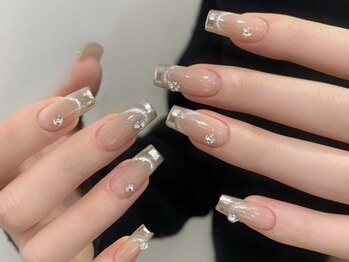 ヴィーナスネイル(Venus Nail)/ミラーフレンチ持ち込みデザイン