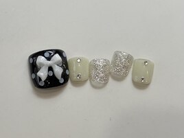 リボンドットラメ¥8500