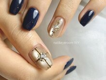 アイヴィー(IVY)/ネイビー/冬ネイル/オフィス