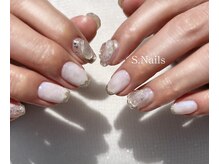 S. Nails【フィルイン/長さだし/マグネット/ニュアンス/フット/ハンドケア】/きれいめニュアンス