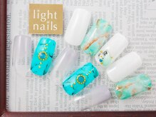 ライトネイルズ イバラキ(light nails IBARAKI)/天然石風ネイル♪