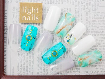ライトネイルズ イバラキ(light nails IBARAKI)/天然石風ネイル♪