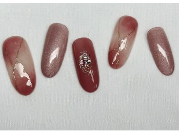 スピードネイル アンド アイ 宮交シティ店/#161【ニュアンス×マグネット】