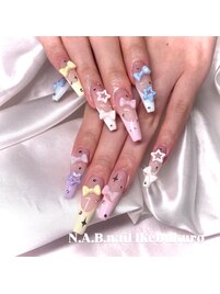 パステルカラーフレンチネイル
