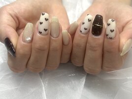 バレンタインネイル