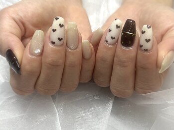 バレンタインネイル