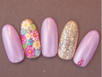 ネイルサロン ビジュードゥ(Nailsalon Bijoux doux)/フラワーネイル￥5700！！