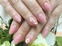 プルミエ ネイル(Premier Nail)/ハートホロ☆桜ネイル