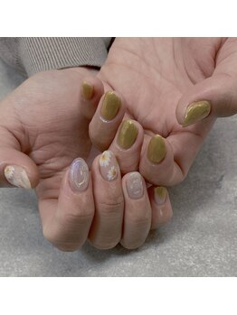 ネイルサロンファストネイルプラス 新宿店(FAST NAIL PLUS)/【夏ネイル2021】チグハグネイル