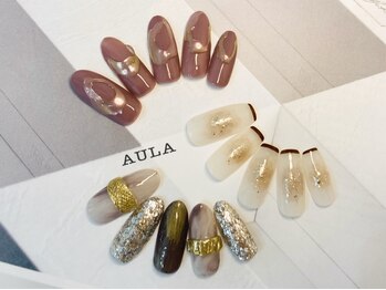 アイラッシュアンドネイルサロン アウラ(eyelash&nail salon AULA)の写真/シンプルな大人可愛いから、程よく遊び心あるトレンド系もデザイン多数ご用意♪