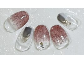 【塗りかけネイル】