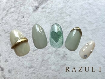 ネイルアンドジュエリーラズリ(Nail＆Jewelry RAZULI)/ニュアンスミントハート