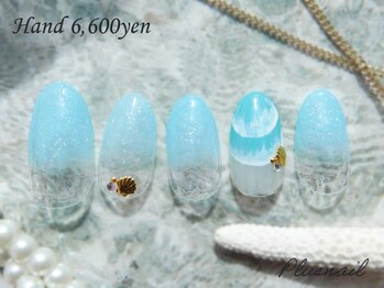 プラスネイル 北千住東口店(PLUS NAIL)/【3083】海ネイル