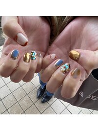 個性派ニュアンスネイル