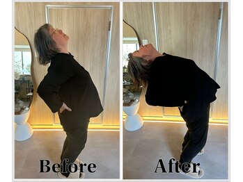 整体ラルース 中目黒(LALUZ)/60代 女性 腰痛、姿勢改善 変化